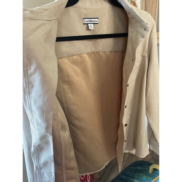 Croft & Barrow Woman Botton Down Shirt, Soft Suede Feel Collared Medium - Picture 6 of 8